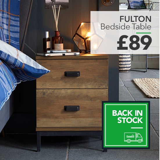 Fulton 2 Drawer Bedside Table