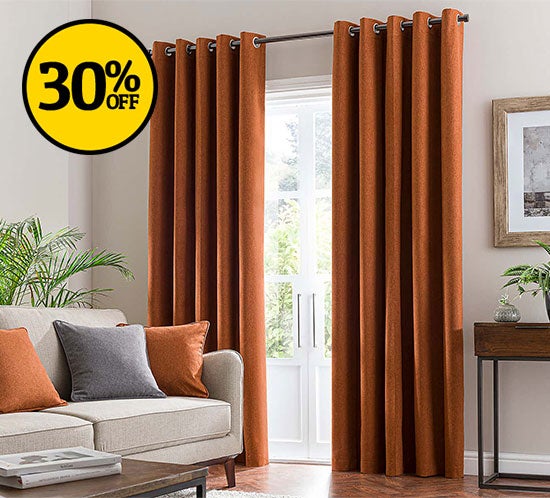 LUNA BRUSHED BUTTERSCOTCH BLACKOUT CURTAIN