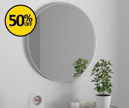 Apartment 80cm Mirror Silver