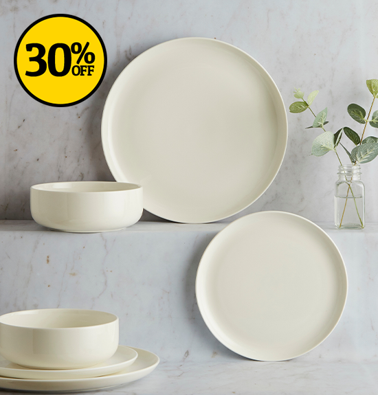 Pure Dinnerset 12pcs White