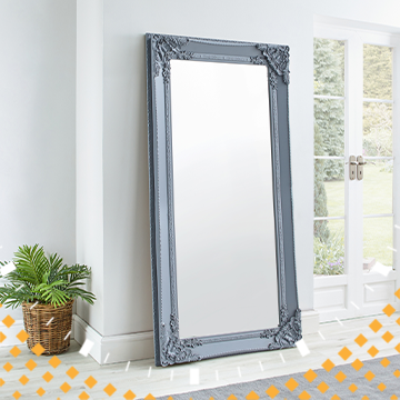 Roma Leaner Mirror 177x91cm Grey