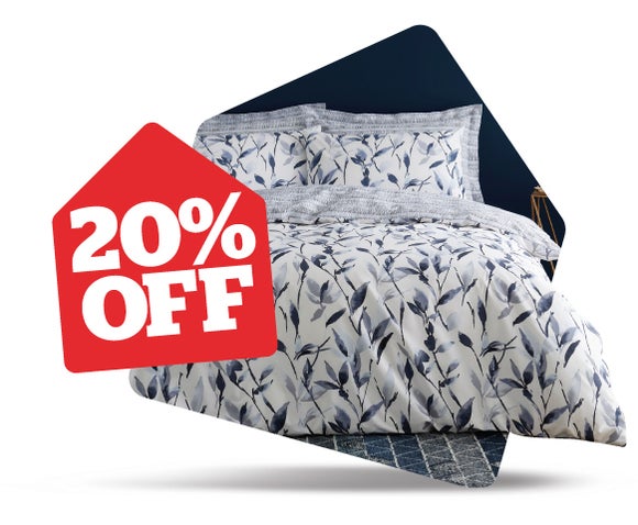 Zen Navy Reversible Duvet Cover and Pillowcase Set