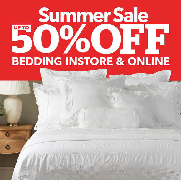 SUMMER SALE - UP TO 50% OFF BEDDING IN-STORE & ONLINE