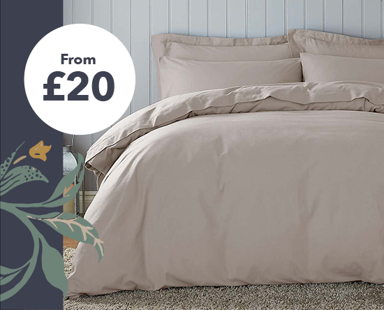 Soft & Cosy Luxury Brushed Cotton Natural Duvet Cover and Pillowcase Set