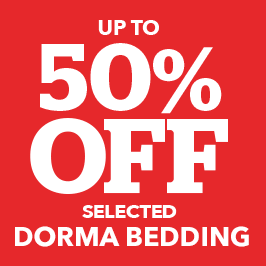 UP TO 50% OFF SELECTED DORMA BEDDING >
