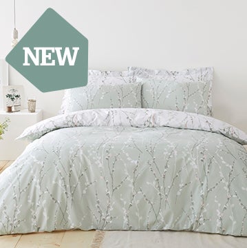 Belle Sage 100% Cotton Duvet Cover Set