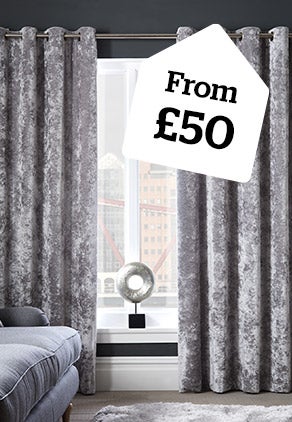 Crushed Velour Silver Blackout Curtains