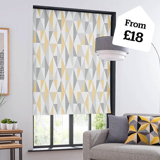 Triangle Grey Blackout Roller Blind