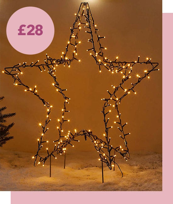 Large Metal Light Up Star Decoration