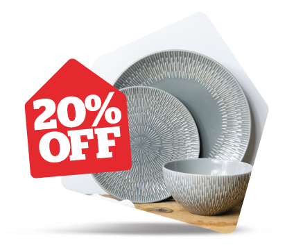 Zen Grey 12 Piece Dinner Set