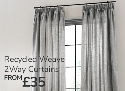 Recycled weave 2way curtains from £35