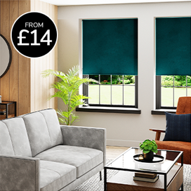 Luna Peacock Blackout Roller Blind