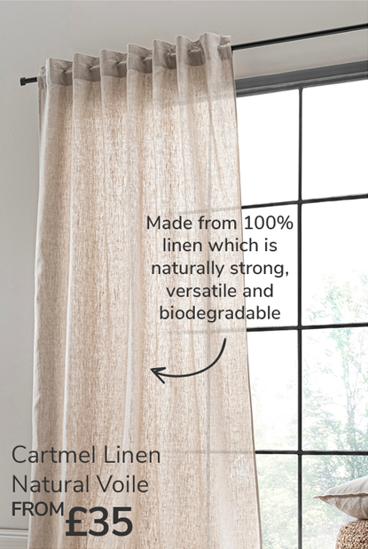 Cartmel linen natural voile from £35