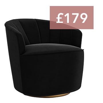 Matilda Eco Velvet Swivel Chair