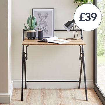 Evelyn Oak Effect Folding Desk