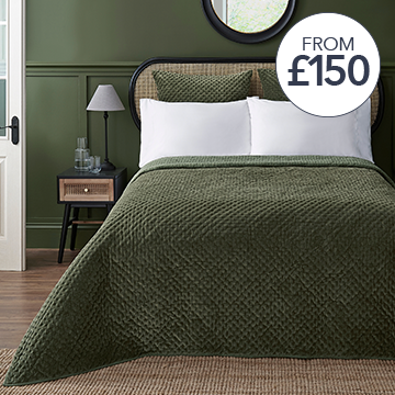 Dorma Purity Green Genevieve Bedspread