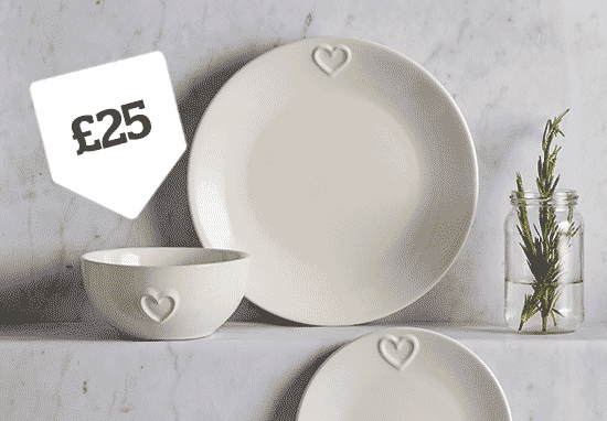 Country Heart 12 Piece Dinner Set