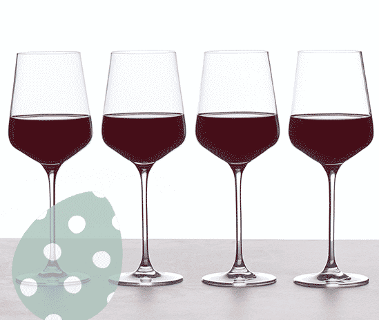 Set of 4 Connoisseur Crystal Glass Large Red Wine Glasses