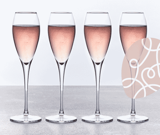 Set of 4 Champagne Flutes