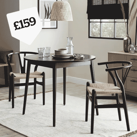 Leo Round Dining Table Black