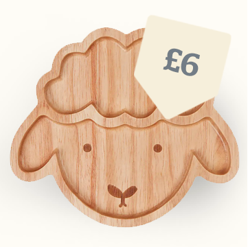 Wooden Kids Sheep Divider Plate