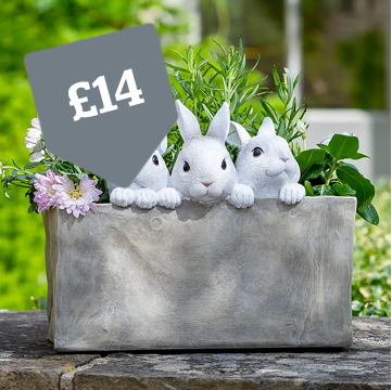 Trio of Rabbits Planter