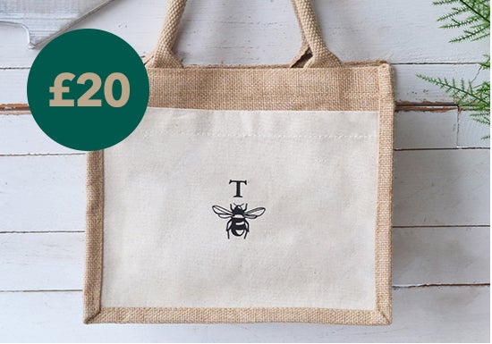 Initial Bee Lunch Bag