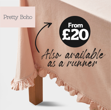 Pretty Boho Ruffle Edge Cotton Tablecloth