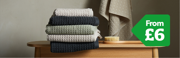 Sage Green Waffle 100% Cotton Towel