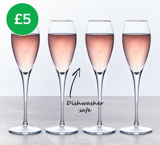 Set of 4 Champagne Flutes