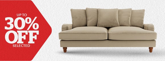 Up to 30% off selected Sofas & Chairs