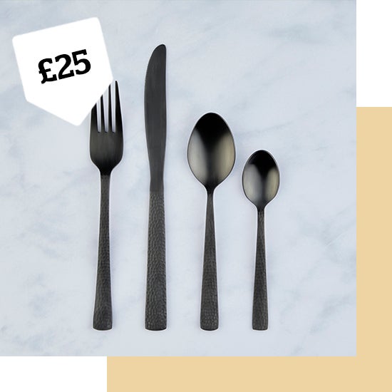 Zen Black 16 Piece Cutlery Set