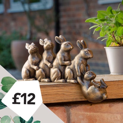 Bronze Rabbit Garden Ornament