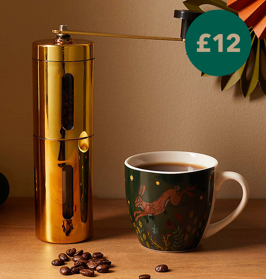 Gold Coffee Grinder Gift Set