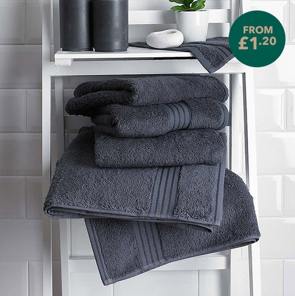 Charcoal Egyptian Cotton Towel