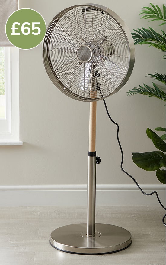 Elements Chrome Pedestal Fan