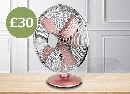 Rose Gold Desk Fan