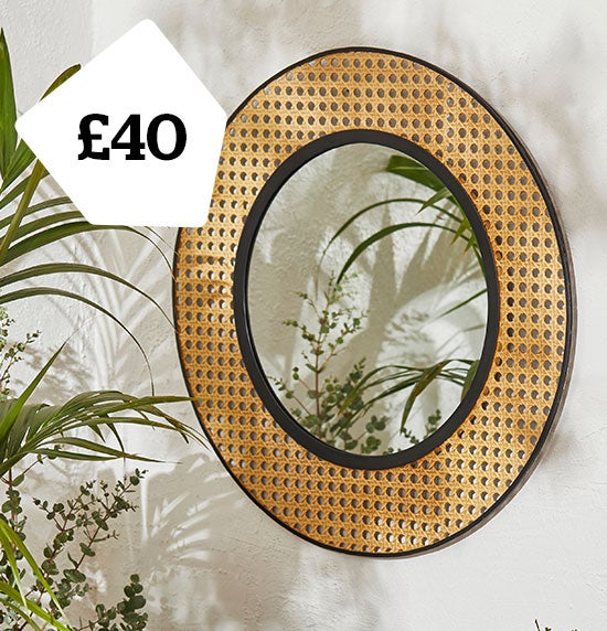 Sulu Rattan Effect Outdoor Mirror