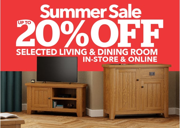 SUMMER SALE - UP TO 20% OFF LIVING & DINING ROOM FURNITURE IN-STORE & ONLINE