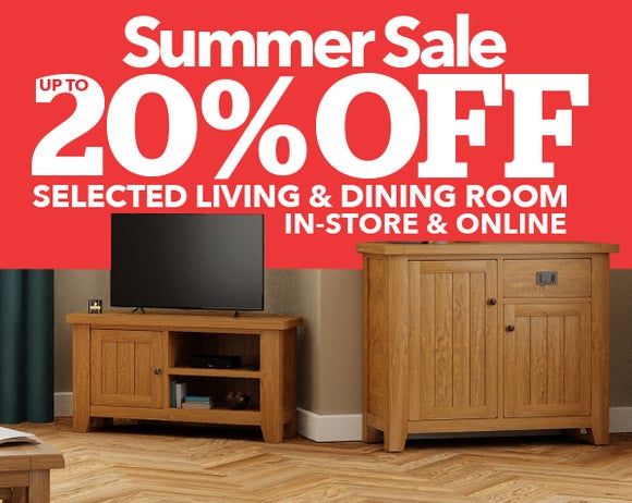 SUMMER SALE - UP TO 20% OFF LIVING & DINING ROOM FURNITURE IN-STORE & ONLINE