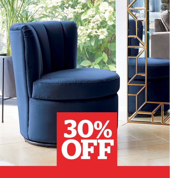 Esme Boudoir Swivel Chair - Midnight Blue