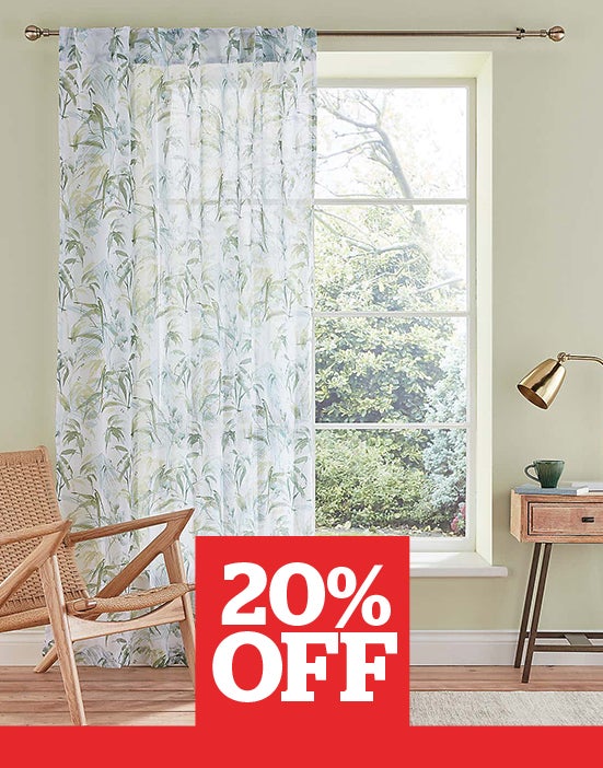 Tropical Leaf Single Curtain Panel