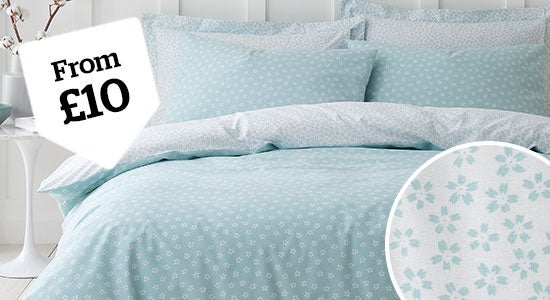 Florrie Ditsy Mineral Duvet Cover and Pillowcase Set