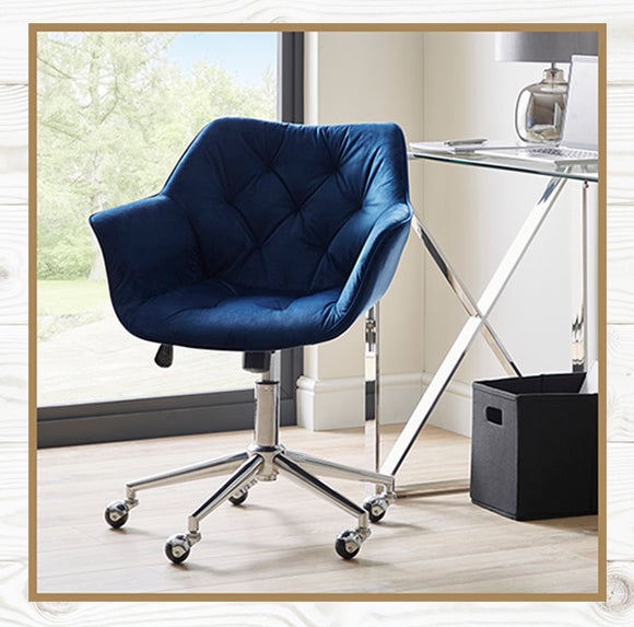 Macy Velvet Office Chair