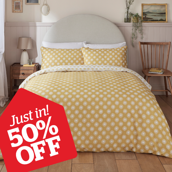 Sunbeam Yellow Duvet Cover and Pillowcase Set