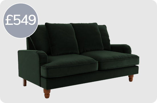 Beatrice Velvet Scatter Back 2 Seater Sofa