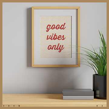 Elements Good Vibes Only Framed Print