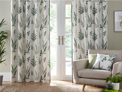 Fern Green Eyelet Curtains