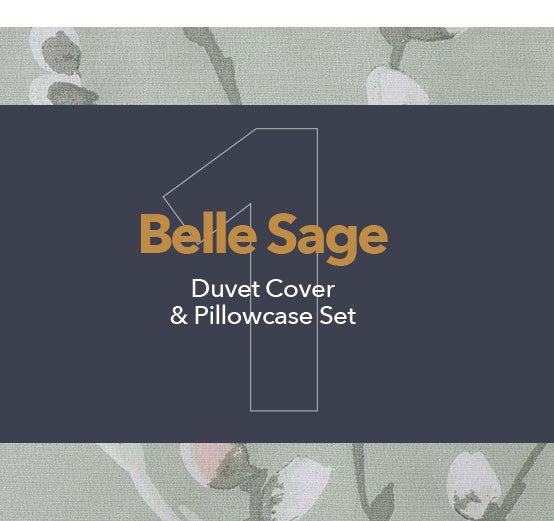 Belle Sage Duvet Cover and Pillowcase Set