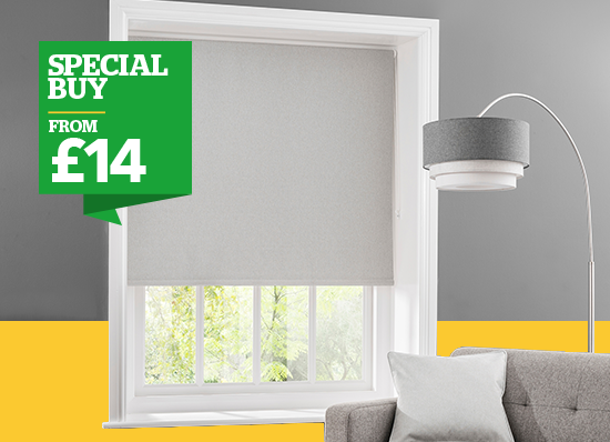 Luna Dove Grey Blackout Roller Blind